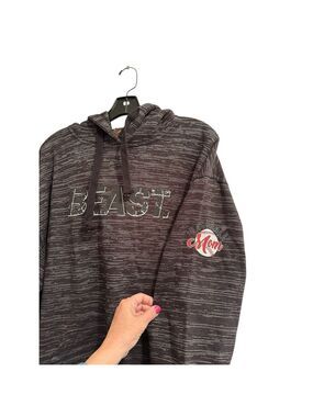 Baseball Mom Sweatshirt Hoodie Womens LARGE “BEAST” Baseball Mom Thick Warm